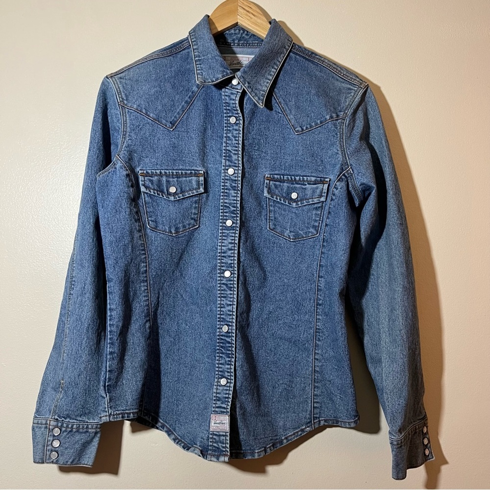 Signature by Levi Strauss Blue Denim Button Down Shirt